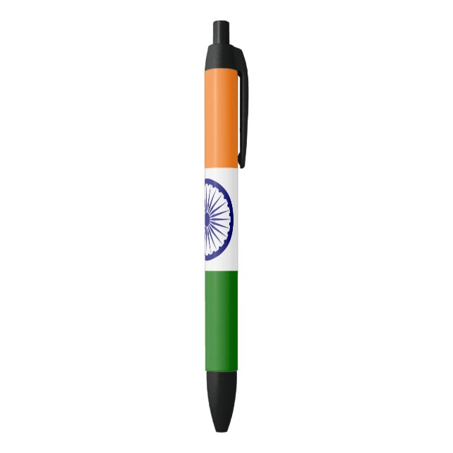 Stylo Noir Drapeau de l'Inde (Bas (Vertical))