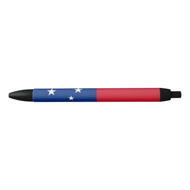 Stylo Noir Drapeau de Samoa (Devant)