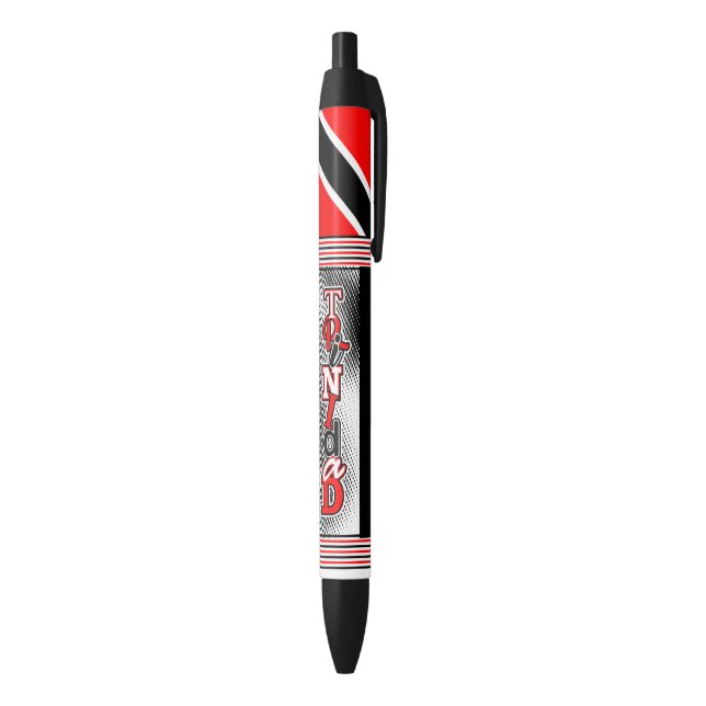 Stylo Noir Drapeau de Trinité-et-Tobago (Bas (Vertical))