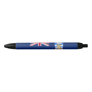 Stylo Noir Drapeau des îles Falkland