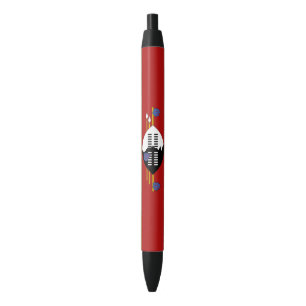 Stylo Noir Drapeau d'Eswatini