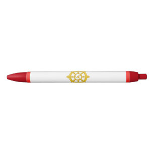 Stylo Noir Drapeau du Royaume de Sikkim
