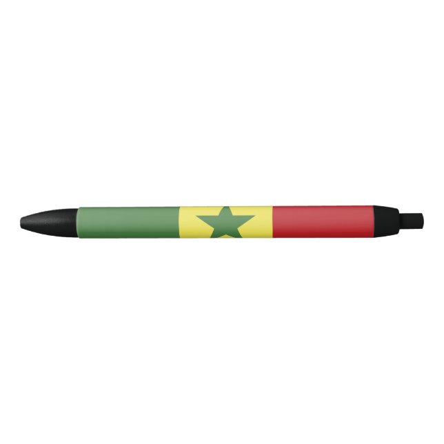 Stylo Noir drapeau du Sénégal (Devant)