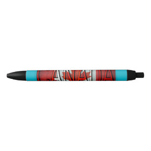 Stylo Noir Drapeau et logo du Canada