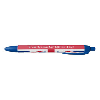 Stylo Noir Drapeau patriotique britannique Union Jack personn