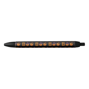 Stylo Noir Drôle Boo Halloween Citrouille illustration