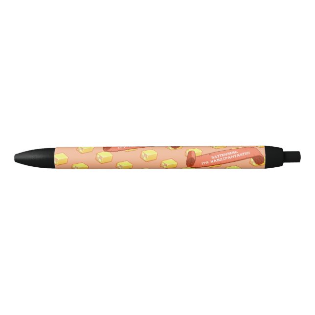 Stylo Noir Drôle de Battenberg Marzipantastique ! Motif d'art (Devant)