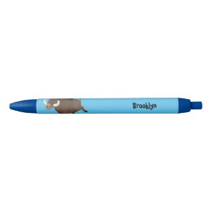 Stylo Noir Drôle dessin humoristique de rasoir de sanglier