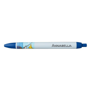 Stylo Noir Drôle pélican de pêche