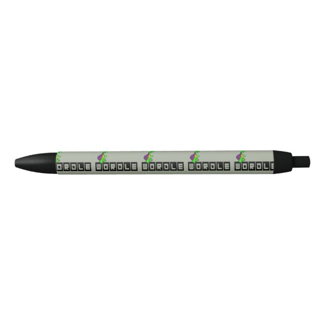 Stylo Noir Drôle Turtle Wordle Word jeu de dessin (Devant)