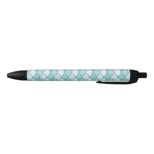 Stylo Noir Écailés de dragon, éventails, vagues, Seigaiha, Bl