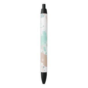 Stylo Noir Éclaboussures de peinture d'aquarelle