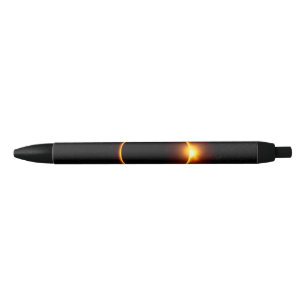 Stylo Noir Éclipse solaire Sun foncé et lune
