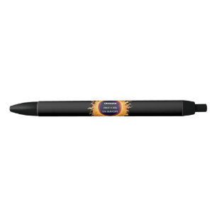 Stylo Noir Éclipse solaire totale aquarelle audacieuse 2026 N