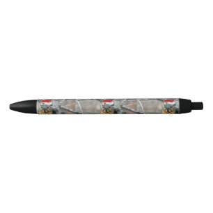 Stylo Noir Écureuil de Noël