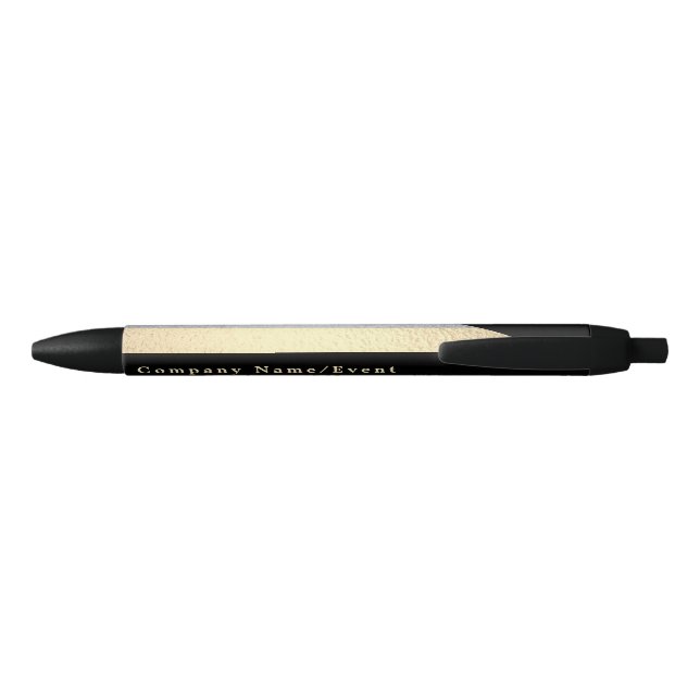Stylo Noir Effet d'huile d'argent et d'or, société/événement (Dos)