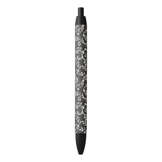 Stylo Noir Elegant Black White Abstract   (devant Vertical)