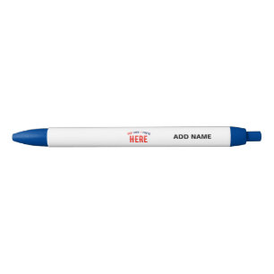 STYLO NOIR ÉLÉGANT BLANC PERSONNALISABLE MODERNE MARQUE VÉRIF