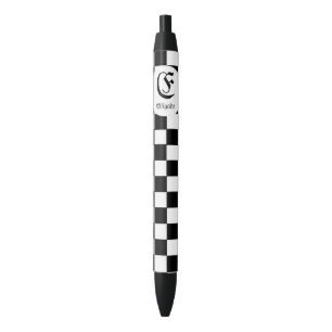 Stylo Noir Élégant Cool de script moderne Vintage Royal