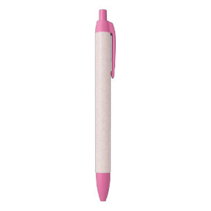 Stylo Noir Élégant et Chic Style Motif Rose Perle d'Amande
