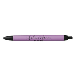 Stylo Noir Élégant Lavande Promotion pour Salon