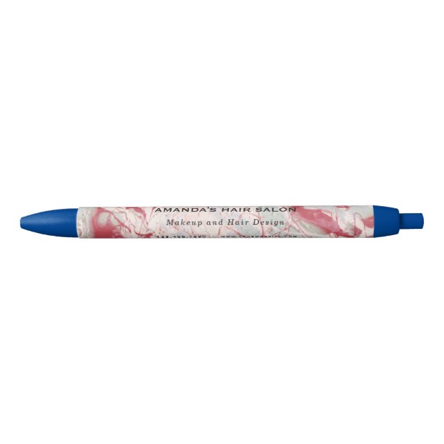 Stylo Noir Elégante aquarelle rouge et noire (Devant)