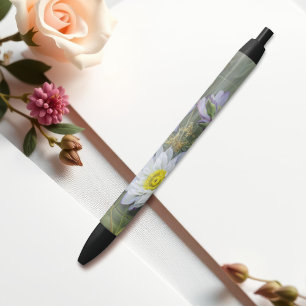 Stylo Noir Ellis Rowan Bleu Blanc Eau Lily Fleurs Vintages