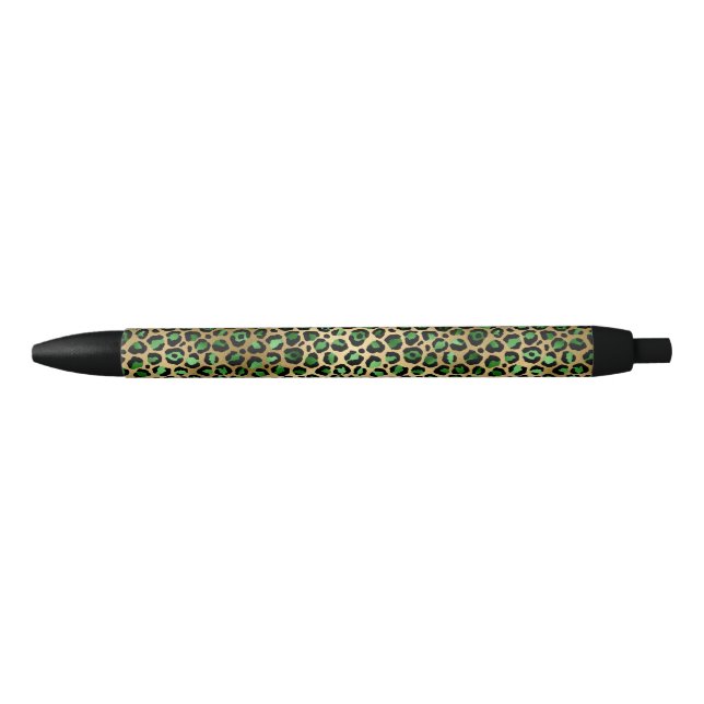 Stylo Noir Emerald et Gold Safari Series Design 8 (Devant)