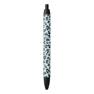 Stylo Noir Empreinte de léopard, Spots de léopard, Leopard bl