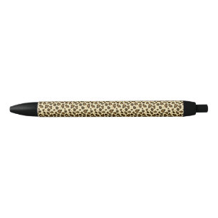 Stylo Noir Empreinte de léopard tendance
