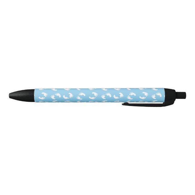 Stylo Noir Empreintes bébé, Pied bébé, Marches, Bleu, Garçon (Bas)