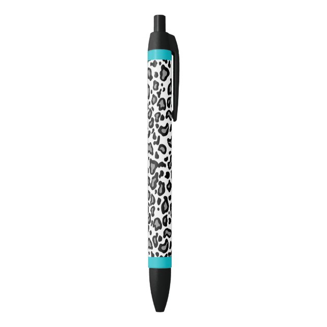 Stylo Noir Encre Empreinte de léopard rétro (Bas (Vertical))