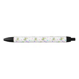 Stylo Noir enfants arc-en-ciel chien chiot pois couleurs vive