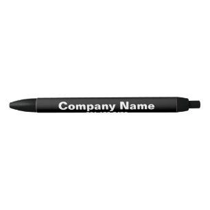 Stylo Noir Entreprise Noir et Blanc Nom de l'entreprise Numér