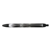 Stylo noir et argent motif