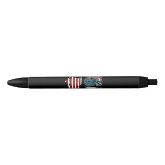 Stylo Noir Etats-Unis Patriotique 4 juillet Amérique Drapeau