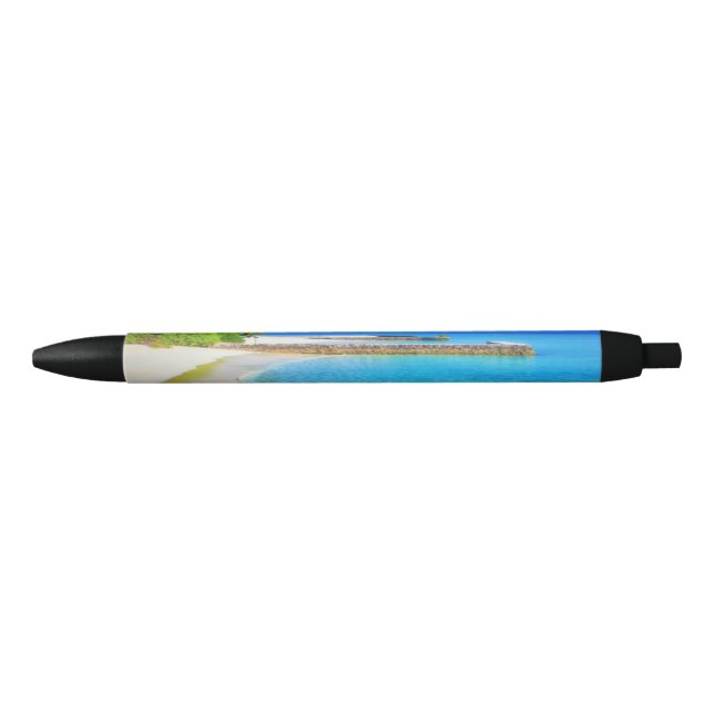 Stylo Noir Eté Océan tropical Plage de sable (Devant)