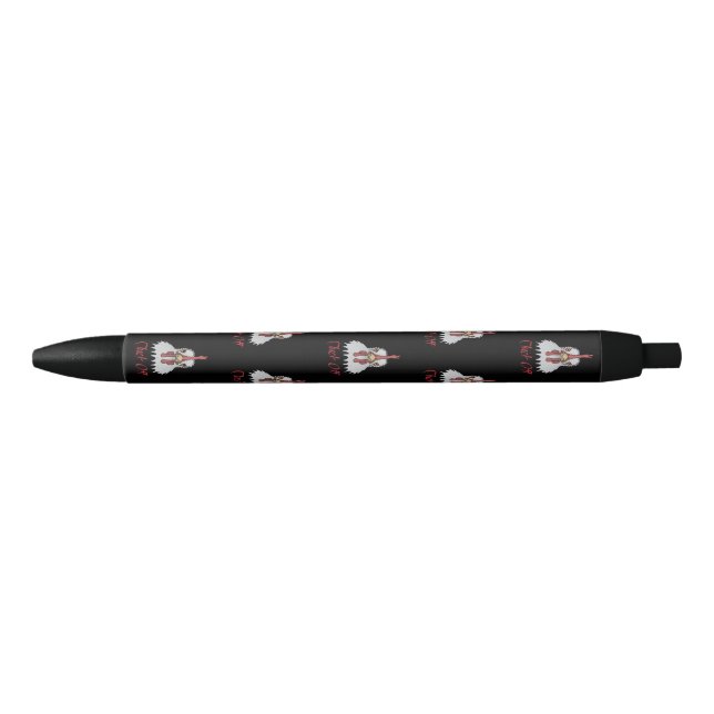 Stylo Noir Étouffer le poulet (Devant)