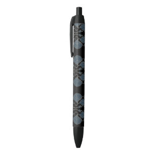 Stylo Noir Éventail Bleu Élégant