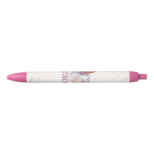 Stylo Noir Évoluez avec grâce Thème  (Devant)