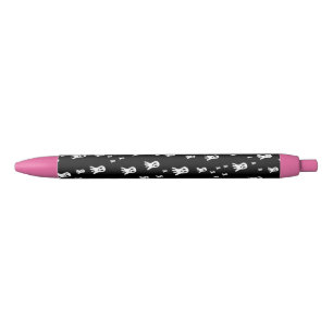 Stylo Noir Fantômes d'Halloween foncé