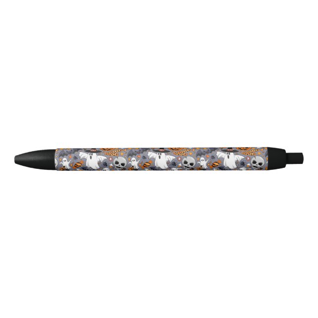 Stylo Noir Fantômes Monstres mignons Éffrayants et Déplaisant (Devant)