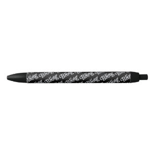 Stylo Noir Faux diamant sur noir Bling design
