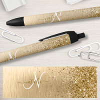 Faux Gold brossé Parties scintillant métallique Im