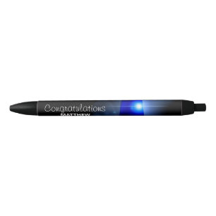 Stylo Noir Félicitations de la police Sirène Bleue