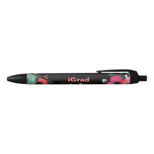 Stylo Noir Fête de graduation rose et noir Faveur personnalis