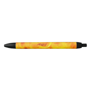 Stylo Noir Feu et flammes