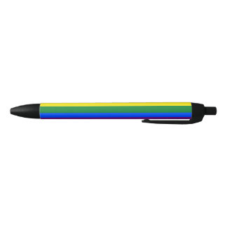 Stylo Noir Fierté arc-en-ciel