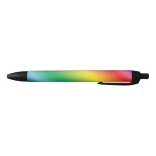 Stylo Noir Fierté lgbtq couleurs arc-en-ciel motif