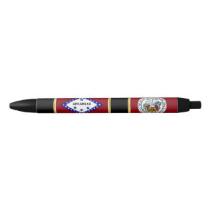 Stylo Noir Flag de l'Arkansas